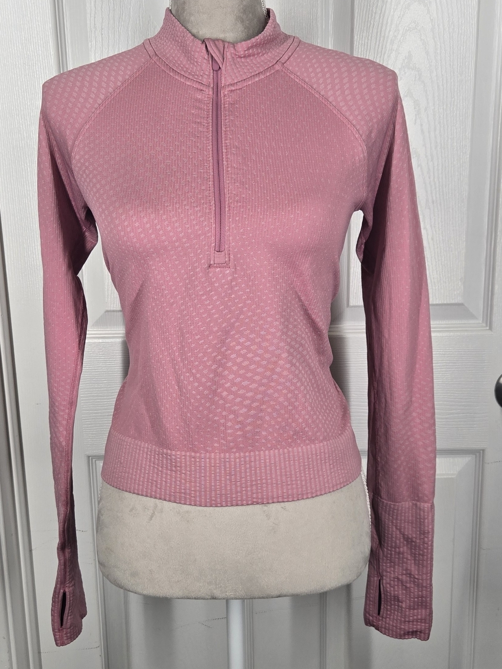 Lululemon Rest Less Cropped Half-Zip Pink Size 6